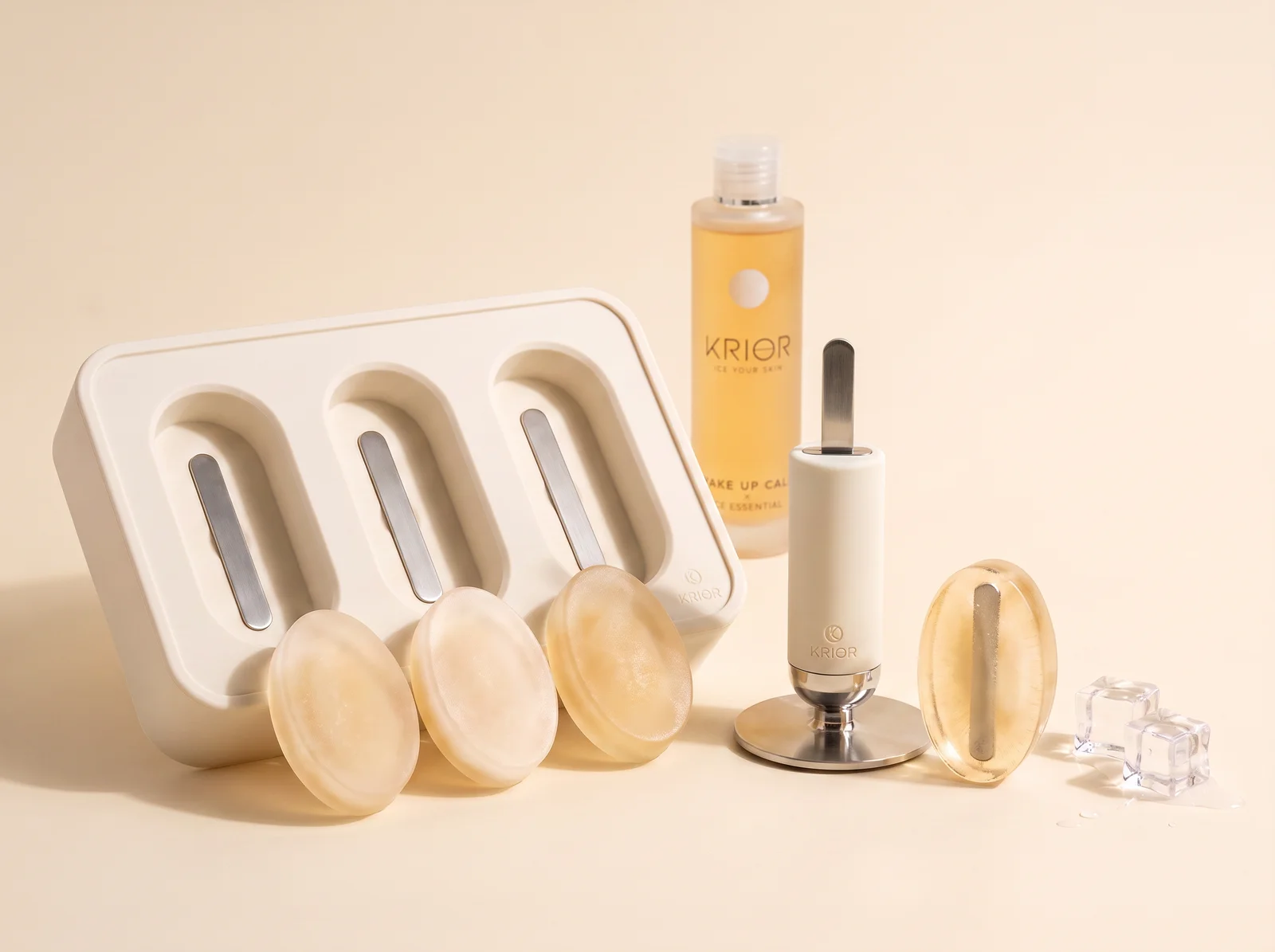 KRIOR Profi Tray mit gefrorenen Essenz Sticks und Eisstift Applikator für die Kabine