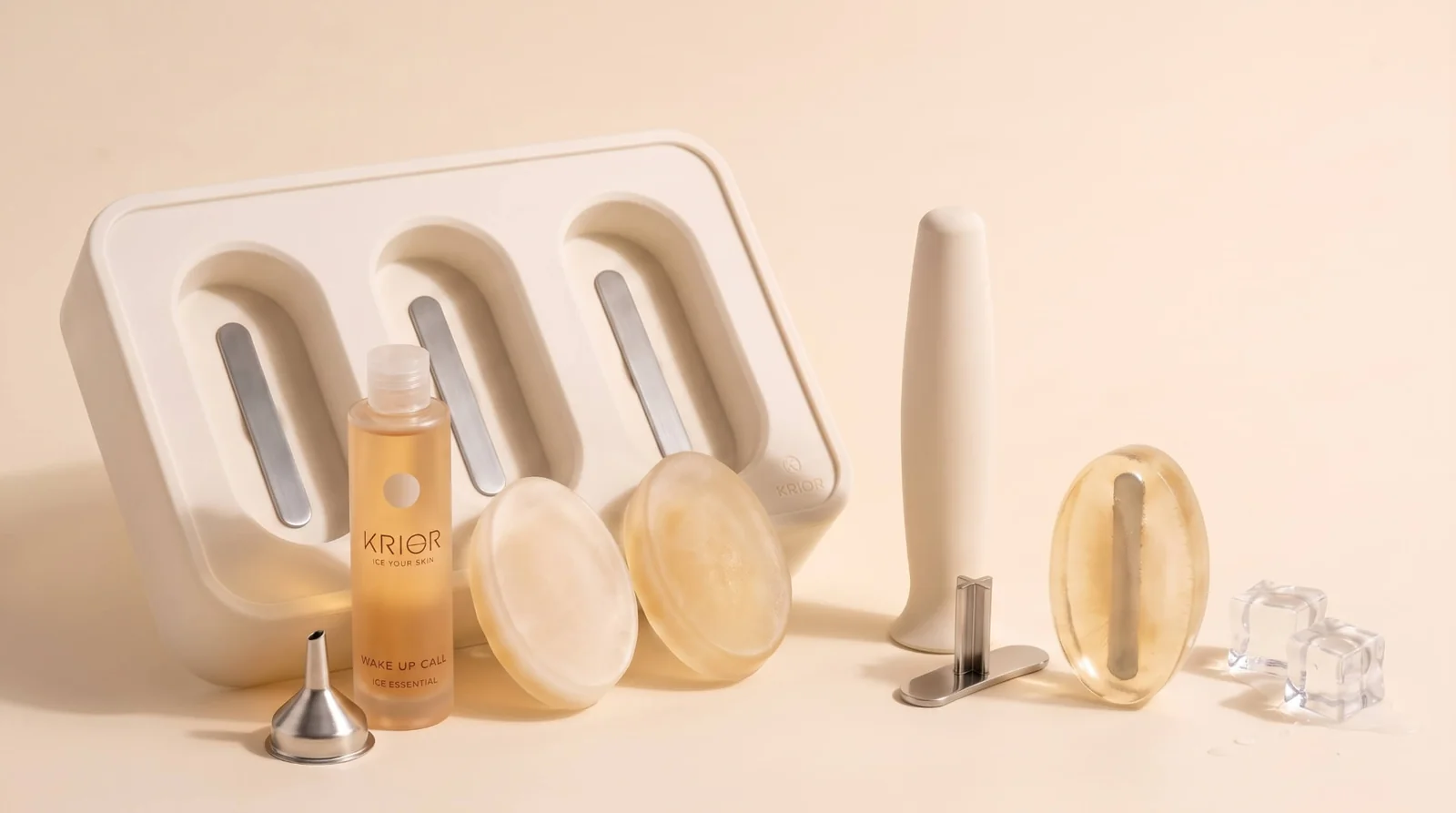 KRIOR Profi Tray mit gefrorenen Essenz Sticks und Eisstift Applikator für die Kabine
